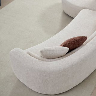 Curved Sectional Sofa, L - Shape Modular Chaise
