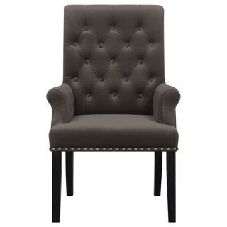 Norwich - Dining Arm Chair With Button Tufting And Rolled Top