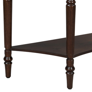 Half Moon Console Table With Drawer & Shelf