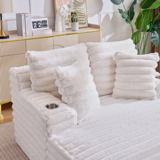 Oversized Chaise Lounge Chair Indoor With Pillows For Living Room