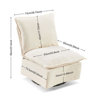 Detachable Single 360 Swivel Rocking Rocker, 360 Swivel Sofa Chair & Single Sofa Lounge, Comfortable Seating For Living Room & Bedroom Sofa 1 Piece