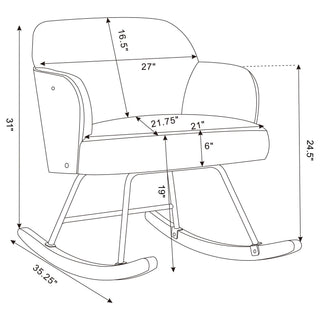 Valera - Upholstered Mid Back Rocking Chair