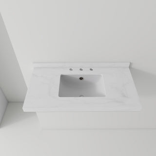 Basin Sink, Triple Faucet Holes, 2" Thick Rim, Sink Only