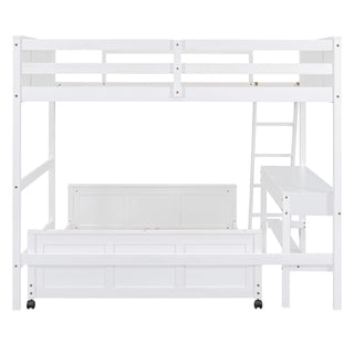 Full Over Full Bunk Bed With Desk