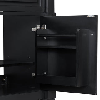 Modern Bathroom Vanity With Sink, Freestanding Cabinet With Flip Drawer & Adjustable Shelf