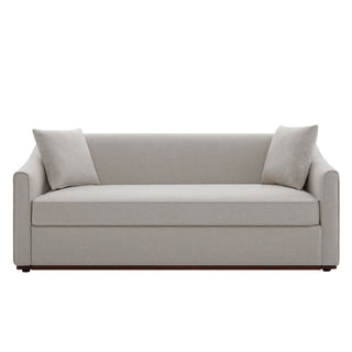 3 Seater Sofa With Wrap Around Armrests And Throw Pillows