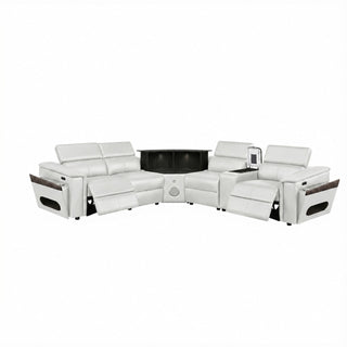 Nova - Sectional With Bluetooth Speaker, LED And Lifting Wine Cabinet