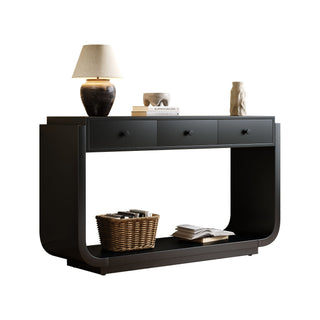 Console Table With 3 Drawers, Display Shelf