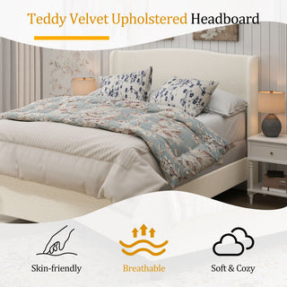 Platform Bed Frame With Tall Headboard And High Footboard