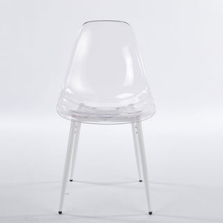 Transparent Dining Chair (Set of 4) - Matte White