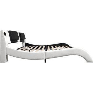 Platform Bed Frame With LED Lighting, tooth Music, Vibration Massage