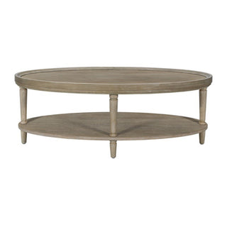 Bedford - Oval Coffee Table With Shelf - Natural