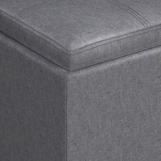 Rockwood - Upholstered Cube Storage Ottoman With Tray