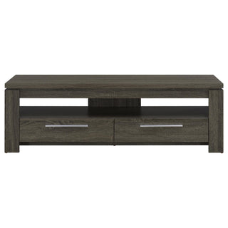 2 Drawer TV Console With Floating Top - Gray