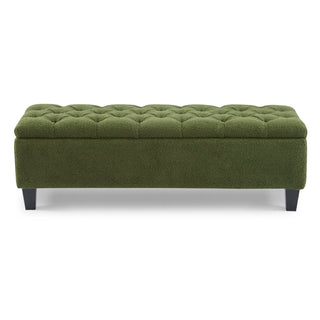 Ottoman Bench & Storage - Green