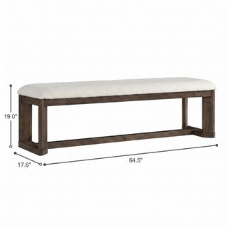 Backless Upholstered Dining Bench