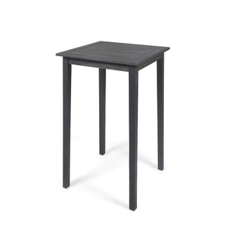 Outdoor Minimalist Acacia Wood Square Bar Table