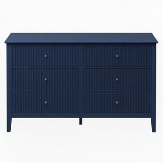 Modern 6 Drawer Fluted Dresser