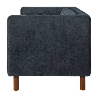 3 Seater Sofa With Square Arms, Tufted Pillow Back For Living Room