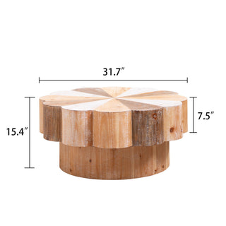 Flower Shaped Coffee Center Table For Living Room - Multicolor