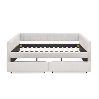 Upholstered Queen Daybed With 2 Drawers