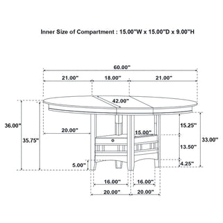 Davis - Counter Height Extension Dining Table - Light Oak