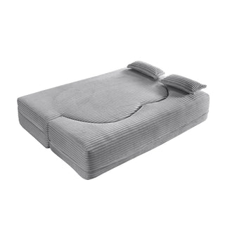 Floor Convertible Sleeper Sofa Bed With 2 Pillows