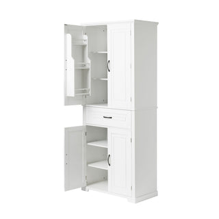 Bathroom Storage Cabinet With Doors And Drawer, Adjustable Shelf