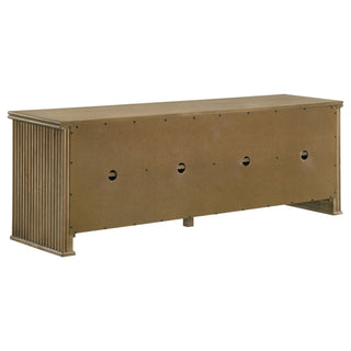 Dreydon - 4 Door TV Stand With Adjustable Shelves And Cable Management - Light Brown