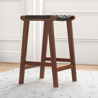 James - Mid-Century Modern Genuine Counter Stool
