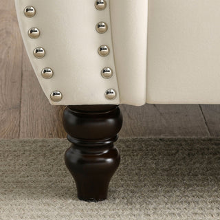 Chesterfield Sofa With Rolled Arms And Nailhead Trim