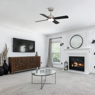 42" Ceiling Fan With Light And Memory Function, DC Reversible Motor, 4 Blades