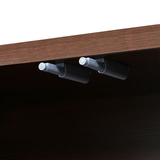 Curved Edge TV Stand With Large Cabinets