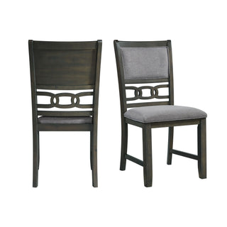 Amherst - Dining Side Chair With Fabric Cushion Side Stretcher (Set of 2) - Gray Finish