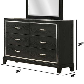 1 Piece Dresser With Tapered Legs Furniture - Black