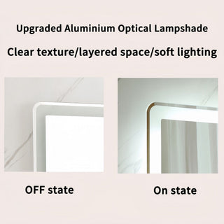 Bathroom Mirror Vanity Mirrors With Front Lights, Wall Mounted, Anti-Fog, Frameless, Horizontal Or Vertical