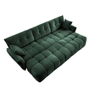 Sofa Set With Ottoman And Pillows, Textured, High Resilience Cushions