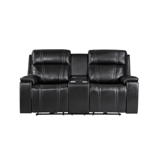 Gary - Power Reclining Loveseat With Cooler In Center Console - Black