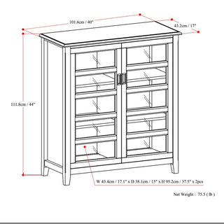 Burlington - Medium Storage Cabinet - Mahogany Brown