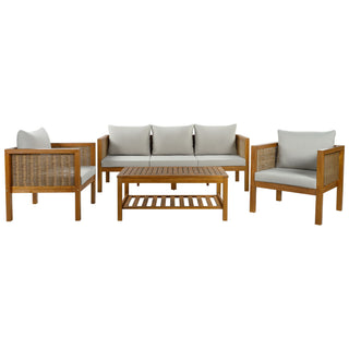 Patio Set Outdoor With Coffee Table And Cushions