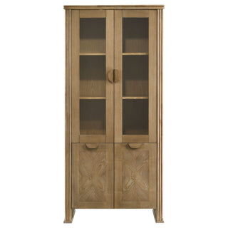 Dreydon - 4 Door Display Cabinet - Light Brown
