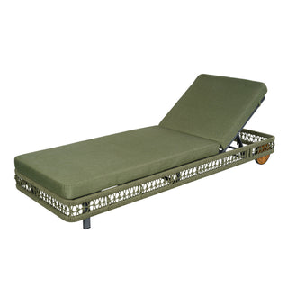Outdoor Chaise Lounge & Wheels, 5 Position Adjustable Backrest