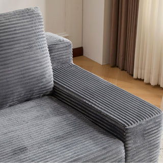 Comfortable Deep Seat Loveseat Sofa Bed, Reversible Cushion With Pillows