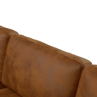 Modular Upholstered Sectional, Medium Firm Seat Cushion, Custom Configuration - Brown