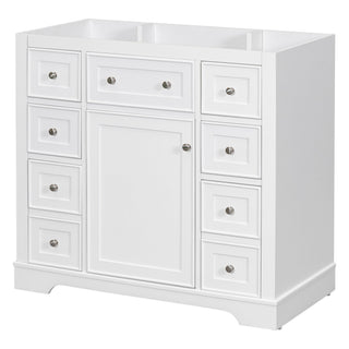 Modern Bathroom Vanity Base Only With 1 Cabinet And 6 Drawers