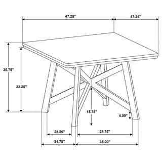 Maxine - Square Counter Height Dining Table - Brown