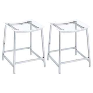 Staten - Backless Counter Stool (Set of 2) - Chrome