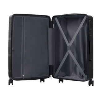 6 Piece Lightweight Hardshell Luggage Set With Double Spinner Wheels, Password Lock