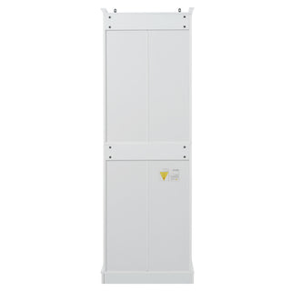 Freestanding Bathroom Vanity, Elegant Design With 4 Doors & 1 Drawer, Adjustable Shelves, Damping Hinges - White