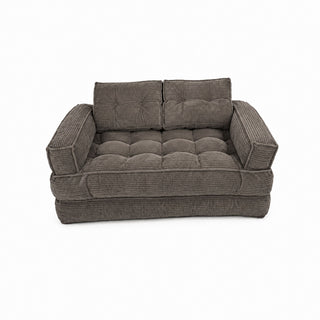 2 Seater Modular Corduroy Sofa With Chaise Lounge For Living Room